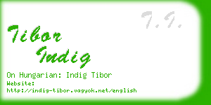 tibor indig business card